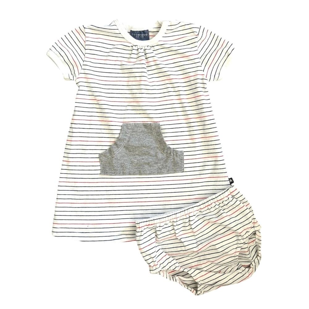 ToobyDoo Baby Girl Striped Nautical Set 6-12m